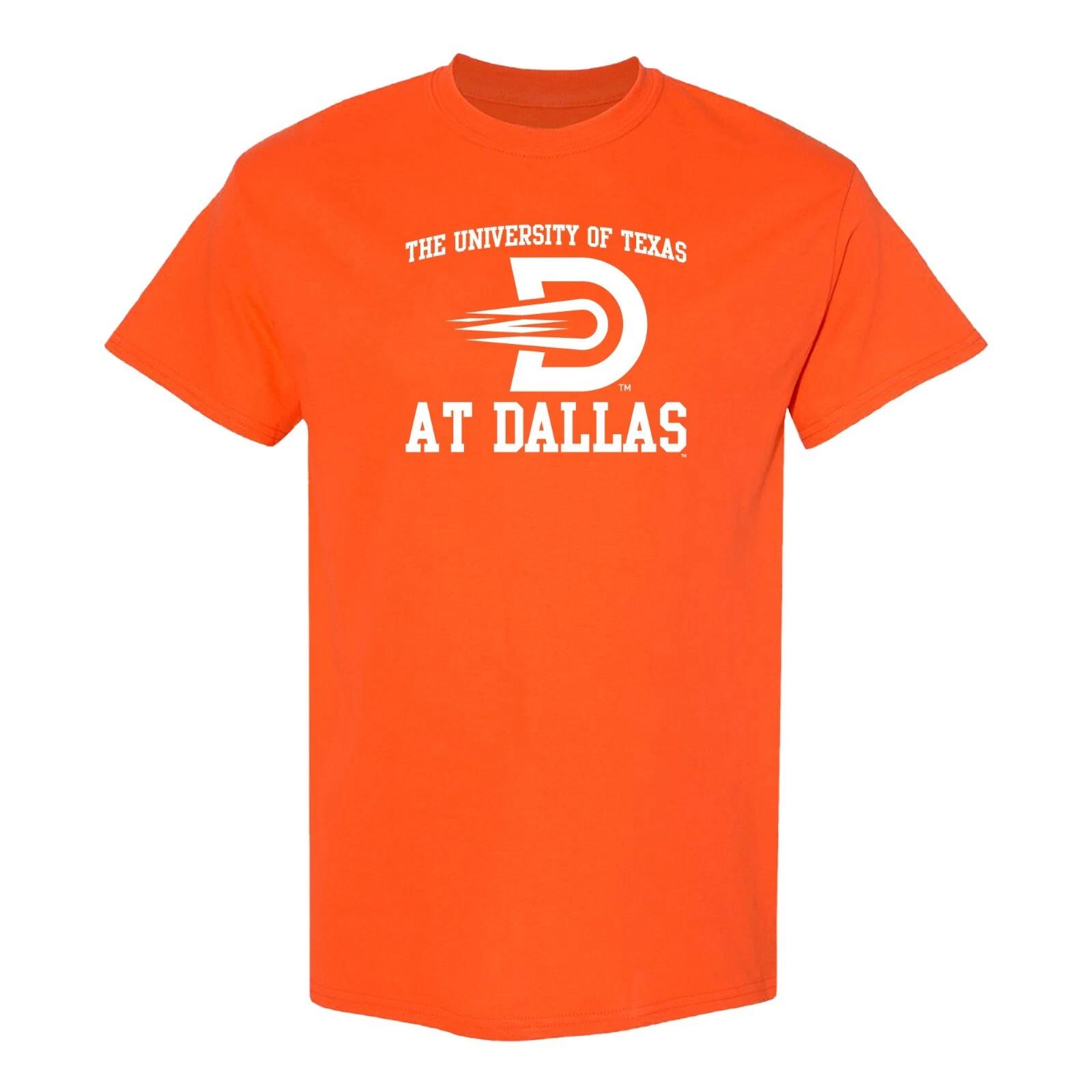 University of Texas Dallas Comets Arch Logo T-Shirt - Orange S