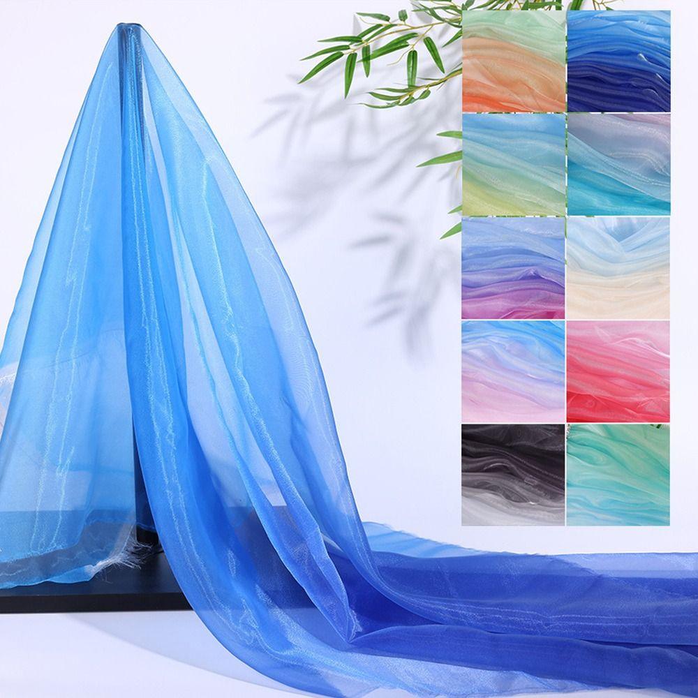 1 Yard/Width 140cm Gradient Fabric Transparent Texture Transparent Fabric Children Skirt