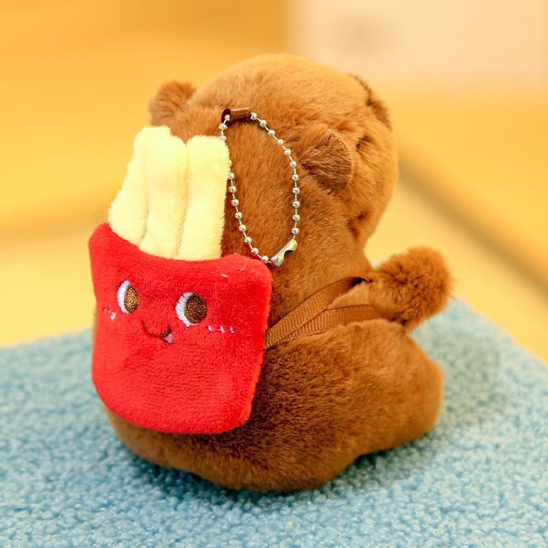 Cartoon Capybara Plush Keychain Pendant Bag Hanging Decoration Accessories Cute  Stuffed Doll Toy Keyring Kids Gift
