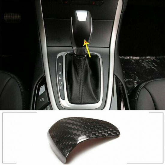 Real Carbon fiber Gear Lever Shift Knob Cover Trim Fit For Ford Edge 2015-2018