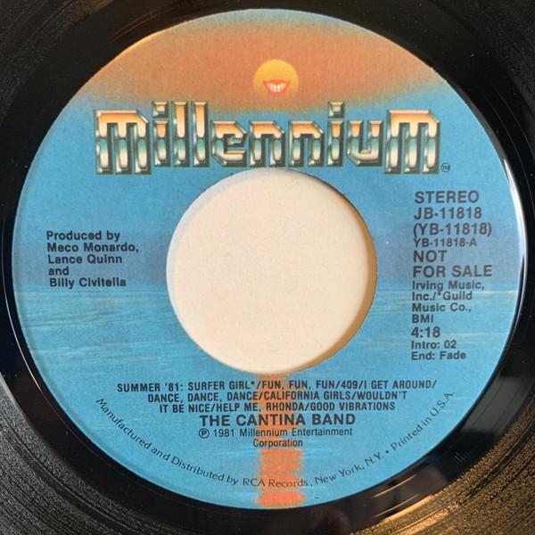 7inch Record CANTINA BAND Summer 81 JB11818 Millennium 1981 US Dance Electronica Used