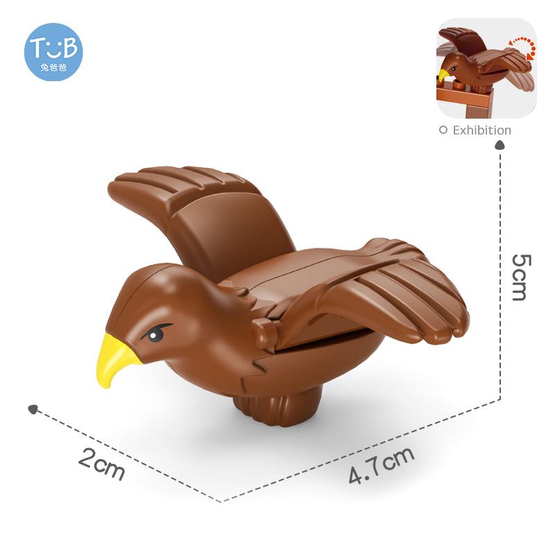 Big Building Blocks Marine Farm Animal Cat Dog Accessories Lion Shark Compatible With Duploed City Education Children Gift Toys