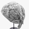 Trifong Bandana Cap White Cotton Paisley Bandana Pirate Hat Quick Dry Sweat Absorption Breathable Summer UV Cut Do-rag Inner Cap Bicycle Helmet