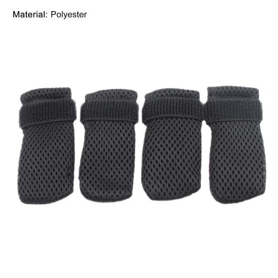 Yousheng 4 Pcs Cat Socks Anti-Scratch Anti Skid Protective Friendly To Skin 2 Sizes Elastic Soft Fabric Durable Non-Slip Cat Foot Cover Cat Supplies