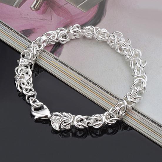 Women's Fashion Faux Silver Bracelet Bangle Chain Banquet Jewelry Gift