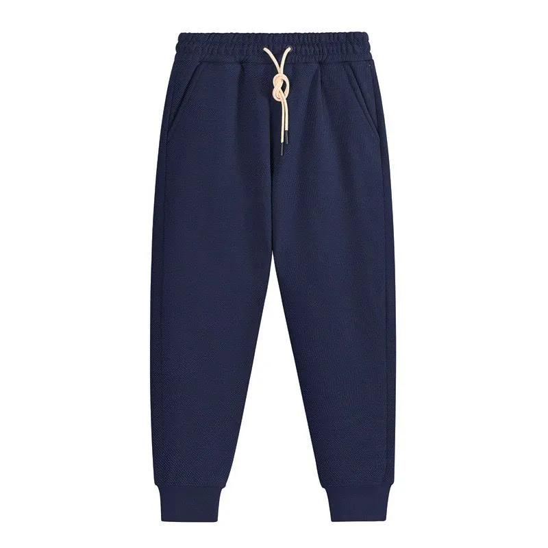 Cotton Polar Fleece Thickened Nine-point Leggings Men's Autumn and Winter Plus Velvet Elastic Waist Casual Trousers
