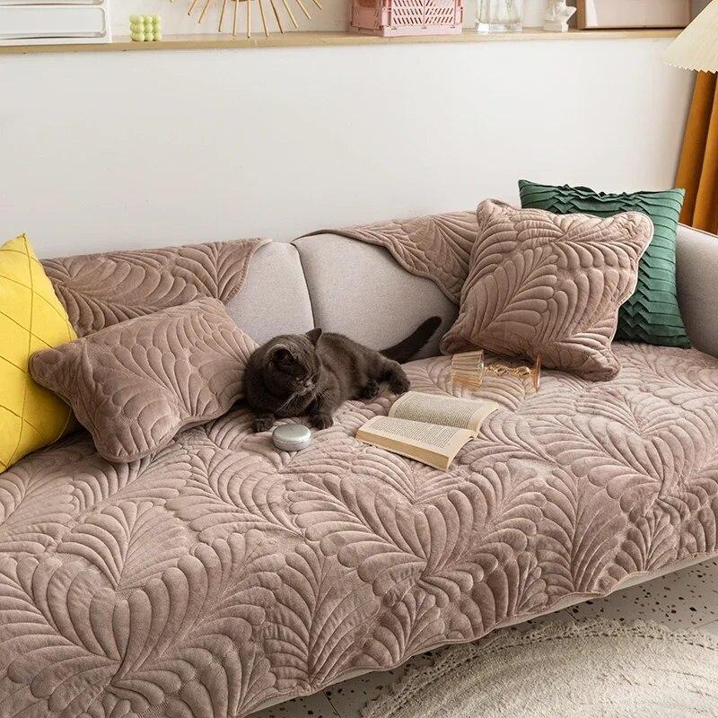 

Плюшевый серый угловой чехол для дивана L-образный чехол для дивана, шезлонга, нескользящее сиденье, кресло, чехол для дивана, современные диваны для гостиной 70x150cm 1pcs