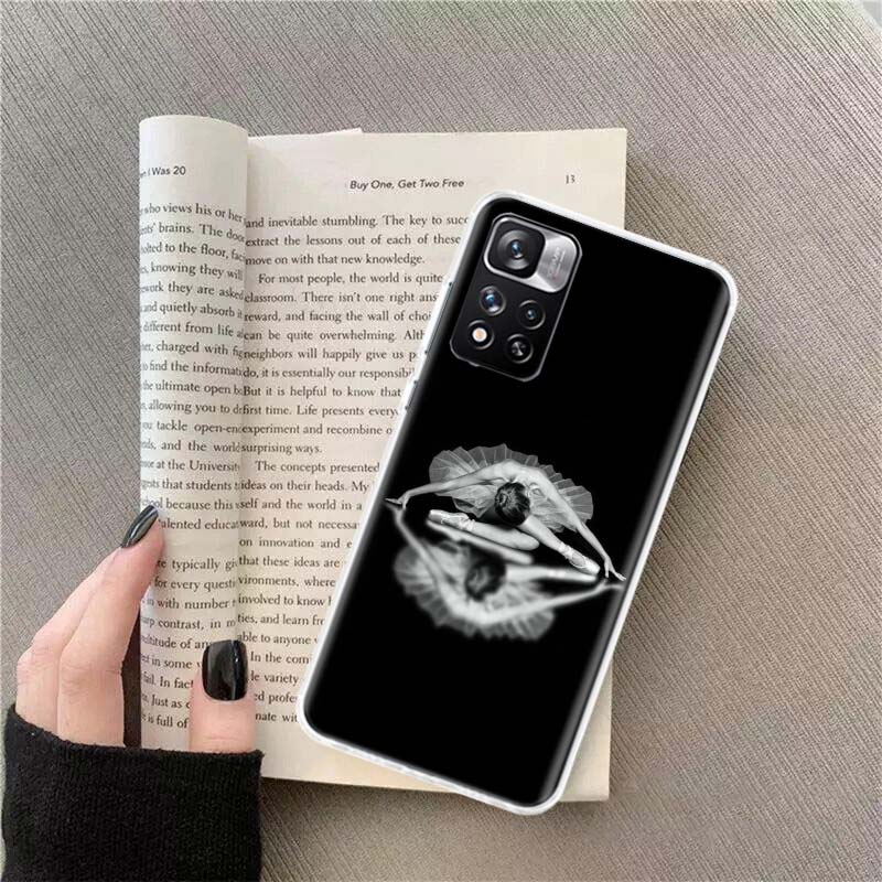 Ballerina Ballett Tanz Mädchen Handyhülle Für Redmi Note 13 12 Pro Plus 14 15 Pro 5G 11 11T 11E 11S 10 Pro 10S 9 9S Hülle Handy Klar