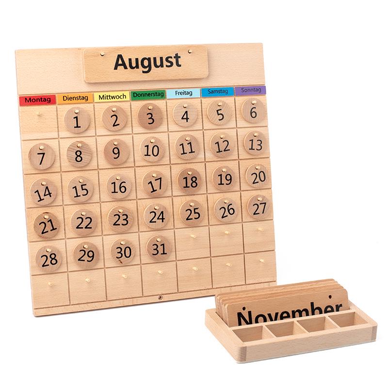 

Wooden Montessori Perpetual Calendar: Children s Early Education Tool