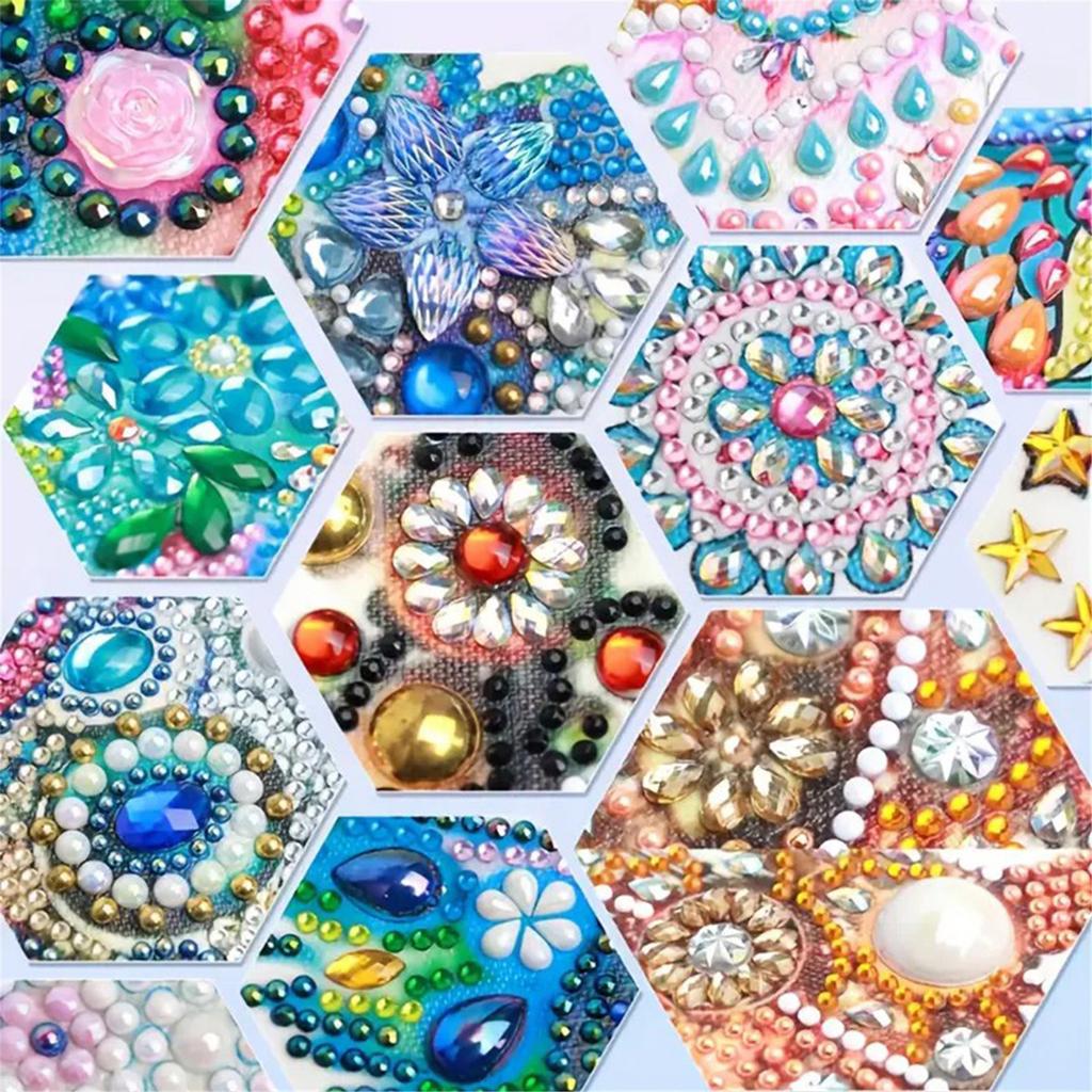 DIY Rhinestones PU Diamond Painting Notecard Box with 160 Sheets Paper Gem Art Sticky Note Holder Gem Painting Memo Pad Holder