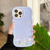 N86 Mały świeży kwiat motyl Macaron Falista krawędź etui na telefony iPhone 16 Pro Max Samsung S24 Plus S23 Ultra Xiaomi Redmi Note 13 etui odporne na wstrząsy