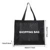 Transparent Mesh Shopping Bag Large Capacity Shoulder Handbag For Shopping Bags Breathable Beach Travel toiletry Storarge Bag