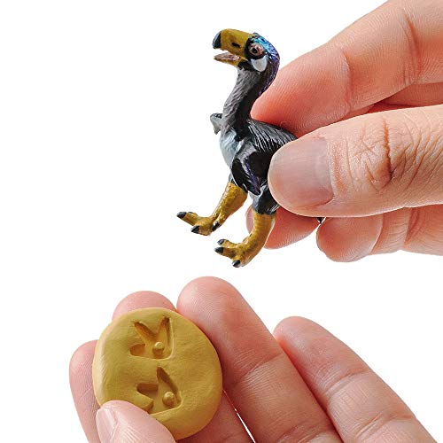 Carolata Ausgestorbene Tierfiguren, 3D-Enzyklopädie (Tiere der Känozoischen Ära / 8 Arten / Inklusive Anleitung) Realistische Figuren-Box Spielzeug, Lernspielzeug,