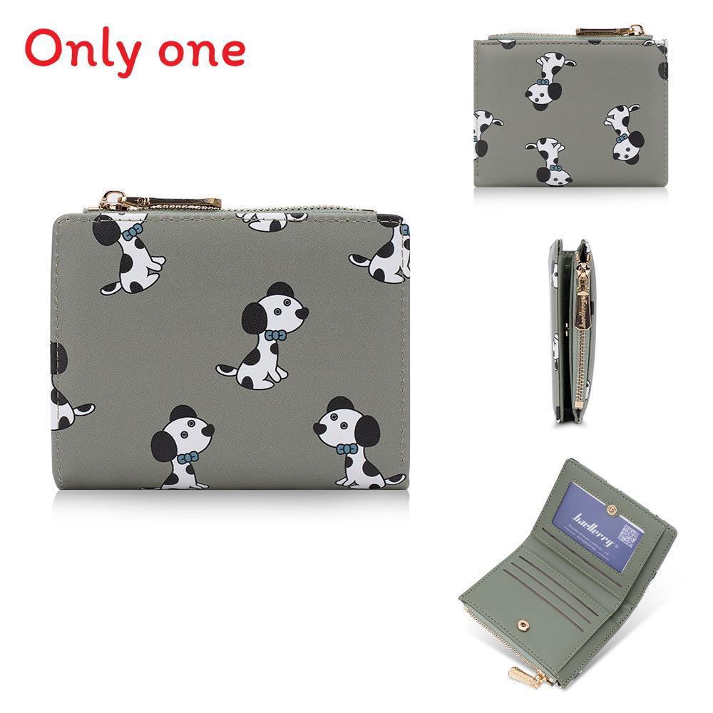 Dog Print Wallet For Women With Rfid Blocking And Zipper Pocket For Daily Use