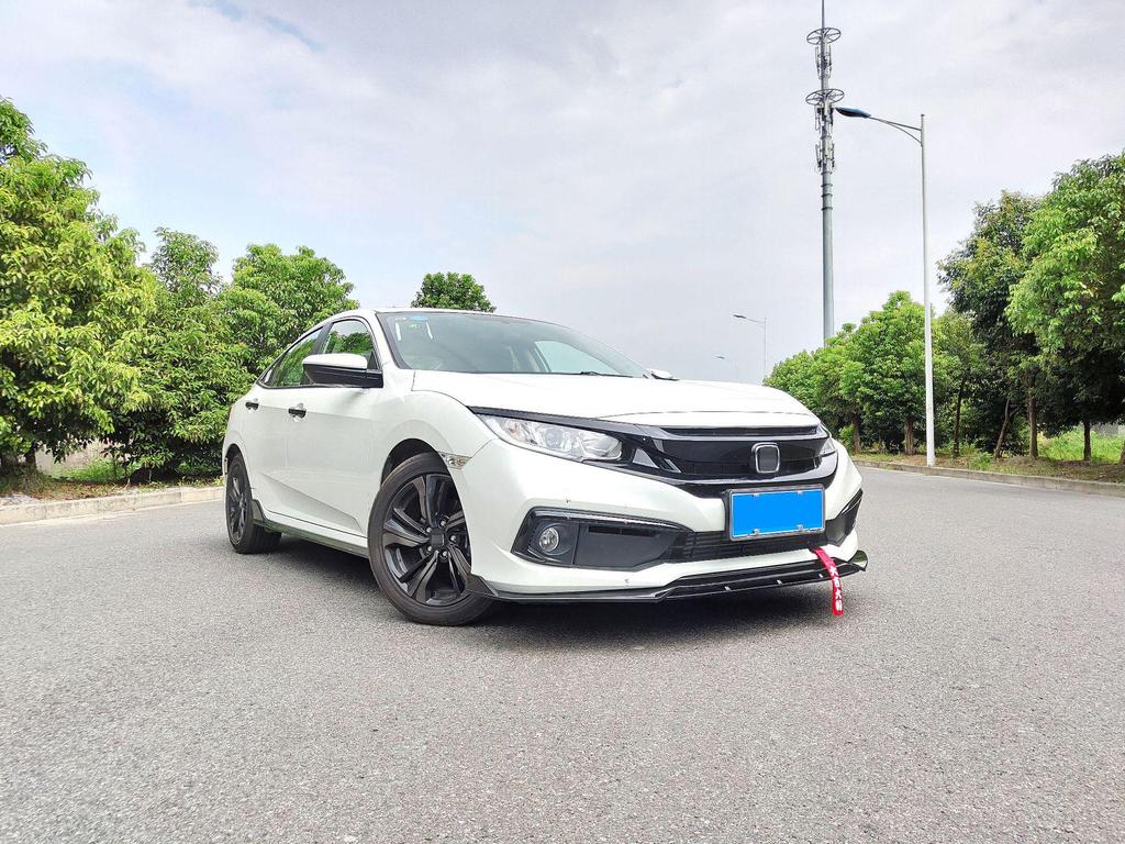 Civic 16th-20th Gen Front Lip Splitter & Rear Spoiler Kit with Double/Single-Layer Side Skirts