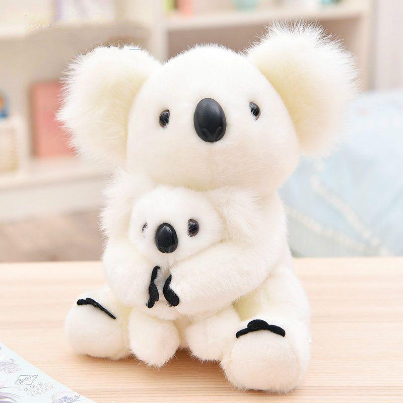 

Adorable Koala Bear Plush Toys Featuring Sitting Mother And Baby Stuffed Dolls White MotherKid,28cm