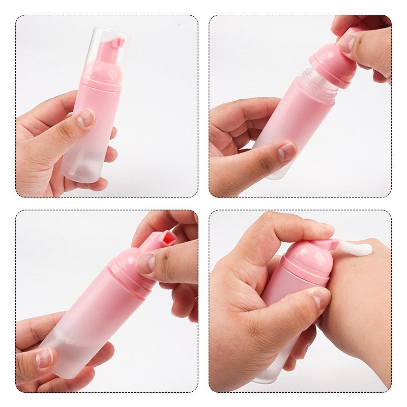 1Pcs 60Ml Foam Pump Bottle Lash Shampoo Bottles Travel Foam Pump Bottle Empty Plastic Refillable Reusable Mini Soap Dispenser