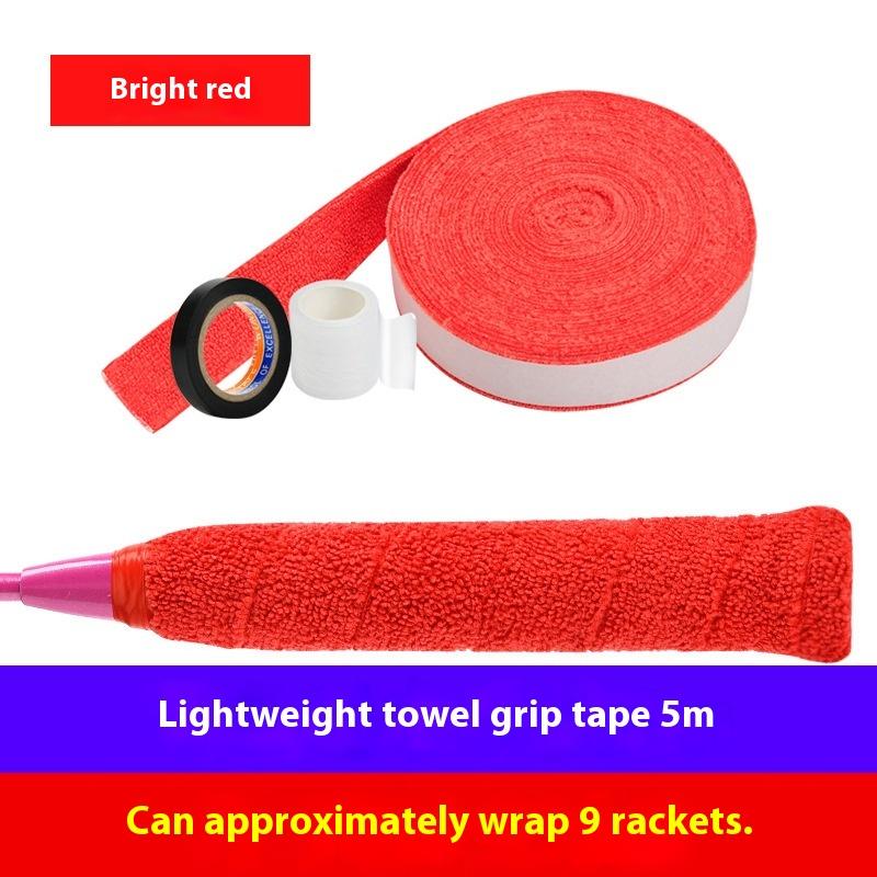 1Set 5m/10m Towel Glue Grip Badminton Tennis Racket Overgrips Tape Racket Grip Grip Non-slip Tape Band Sweat Badminton