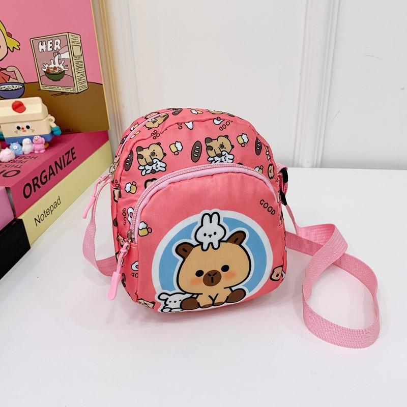 School Bag New Kapibara Children's Cartoon Casual Versatile Diagonal Out Change Bag
