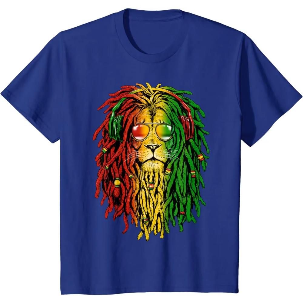 Rasta Reggae Löwe Sonnenbrille Kunst Geschenk für Rastafari T-Shirt