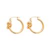 Stainless Steel Knotted Round Ear Cuffs: Elegant and Versatile High-End Jewelry