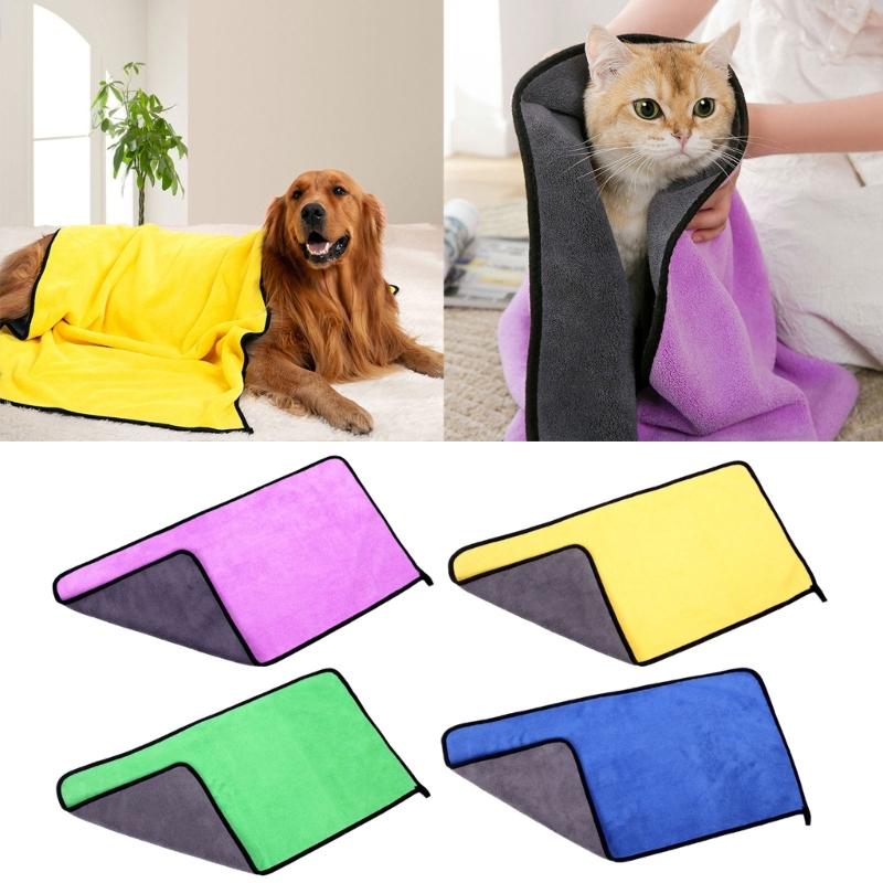 Dog Towels Pet Bath Drying Towels Absorbent Microfiber Soft Beach Towels