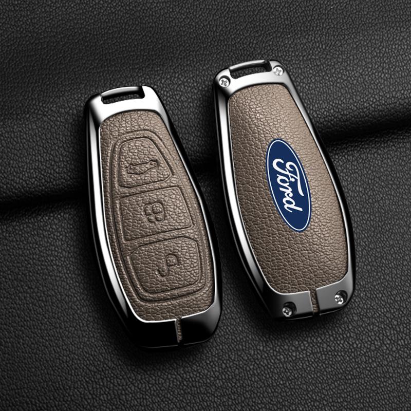 Nouvel alliage 3 boutons Nouvelle coque de clé de voiture Coque Porte-clés Pour Ford Fiesta Focus Mondeo Kuga Escape C-Max /Grand C-Max Ecosport C-Max