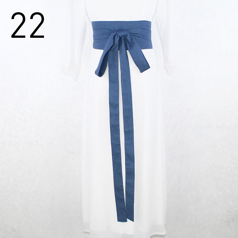 360cm Traditional Chinese Hanfu Waist Belt Cotton Linen Long Silk Sash Antique Elegant Solid Color Dress Decor for Women
