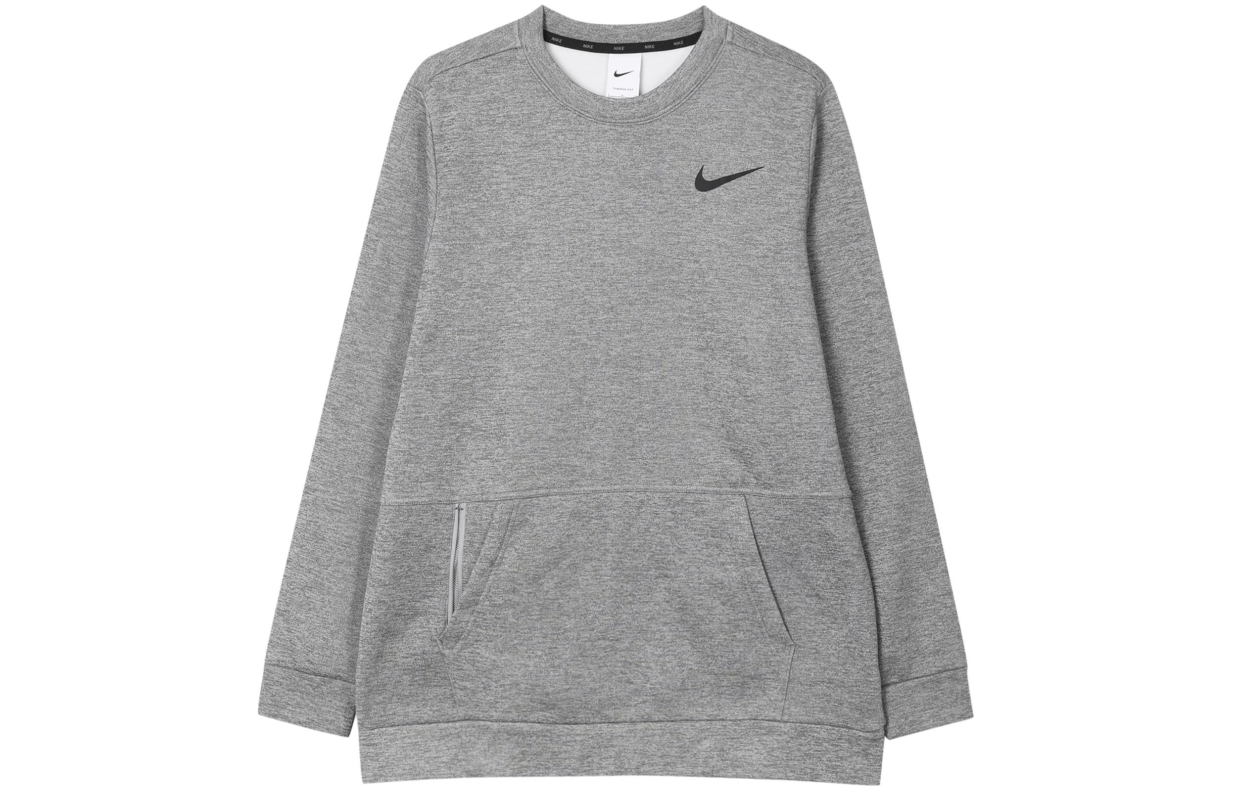 Nike Sweatshirts Men s Gray Crew Neck Moderate Regular CU7272-063 L