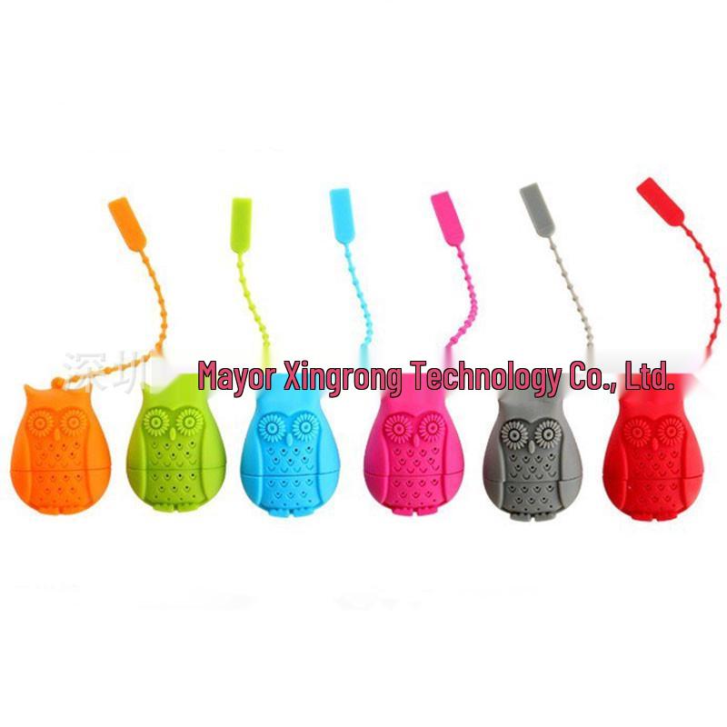 

В наличии Силиконовый заварник для чая в виде совы - Креативный домашний чайный фильтр Blue Owl Infuser