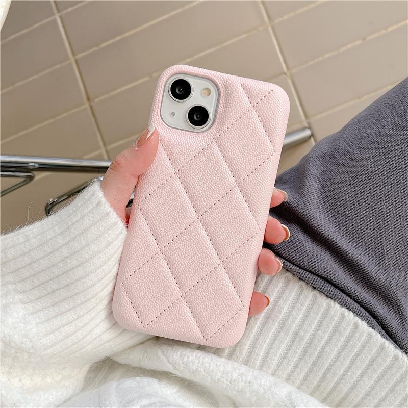 Xiaoxiangfeng rhombus pattern is suitable for iPhone17 mobile phone case Apple 16ProMax leather 15 anti-drop 14 protective case