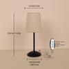 Modern Minimalist Aesthetic Fabric Table Lamp Single Color Warm Light LED Home Decoration Lighting for Bedroom Living Room