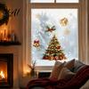 Santa Claus Wall Stickers Christmas Window Cling Santa/Snowman/House/ Tree Patterns Print Waterproof Winter Wonderland Ornaments PVC Decorative