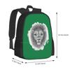 Lion Portrait Pattern Design Bagpack School Bags Lion Portrait Wildlife Wild Animals Big Cats
