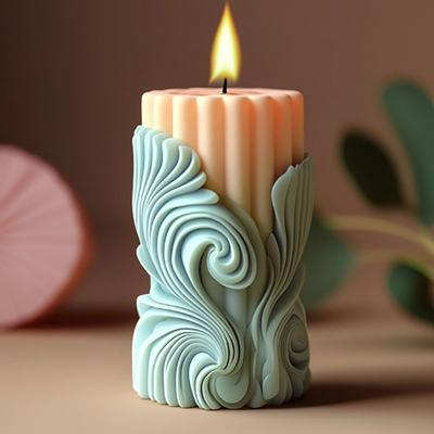 3D Buchstaben Relief Zylindrische Kerze Silikonform Kreativ Künstlerisches Design Relief Harzform DIY Handwerk Heimdekoration
