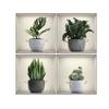 Tropikalne Naklejki Ścienne w Doniczkach DIY Naklejki Peel and Stick Zielone Naklejki Roślin Doniczkowych 3D Zielone Rośliny Doniczkowe Naklejki Ścienne