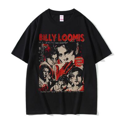 90s Vintage Horror Movie Scream Tshirt Billy Loomis We All Go A Little Mad Billy T Shirt Men Women Fashion Retro Oversized Tops