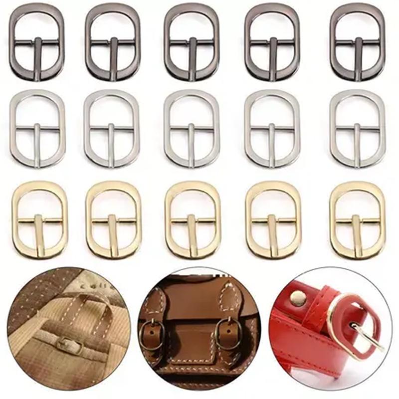 5Pcs Metal Pin Belt Buckles Durable Strap Clasps 12/18/25mm for DIY Shoes Bag Handbag Leather Craft Repair