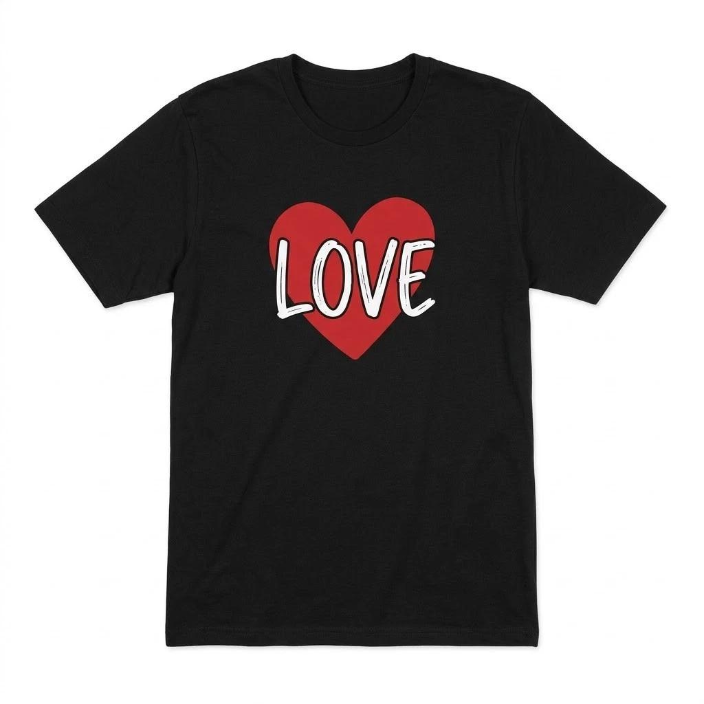 Matching Couple Love Heart T-Shirt - Cute Valentine s Day Gift Tee S