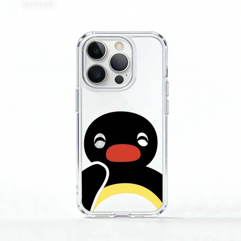 C-Cute Kawaii P-Penguin   Phone Case For iPhone 17 16 15 14 13 12 11 Mini Pro Max Plus Transparent Cover