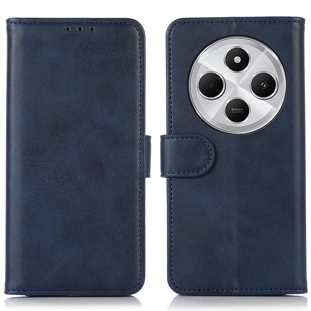 For Xiaomi Poco C75 4G/Redmi 14R 5G/14C 4G Case Cowhide Texture Leather Wallet Phone Cover with Stand