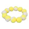 12pcs Cat Toy Balls Soft Elastic Quiet Interactive Plush Kitten Chewing Ball for Indoor Training Playing Yellow