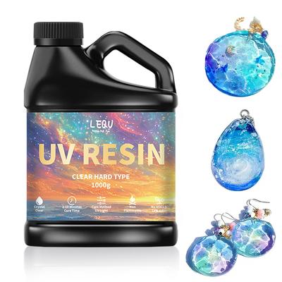 500g/1000g UV Epoxidharz Kleber Hohe Klarheit Schnelltrocknender Klebstoff Hohe Härte DIY Zubehör Für Harz Kleber Schmuckherstellung