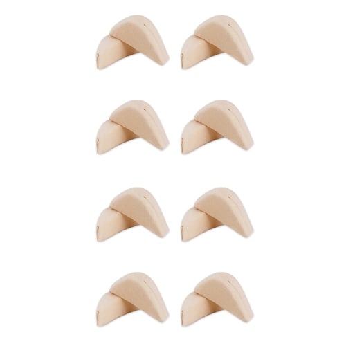 Mitas Toe Cushions, Beige, Set of 4 Pairs (8 Pieces), Toe Pads, Non-Slip Cushion Insoles, Soft and Comfortable for Toes, Prevents Shoes from Slipping