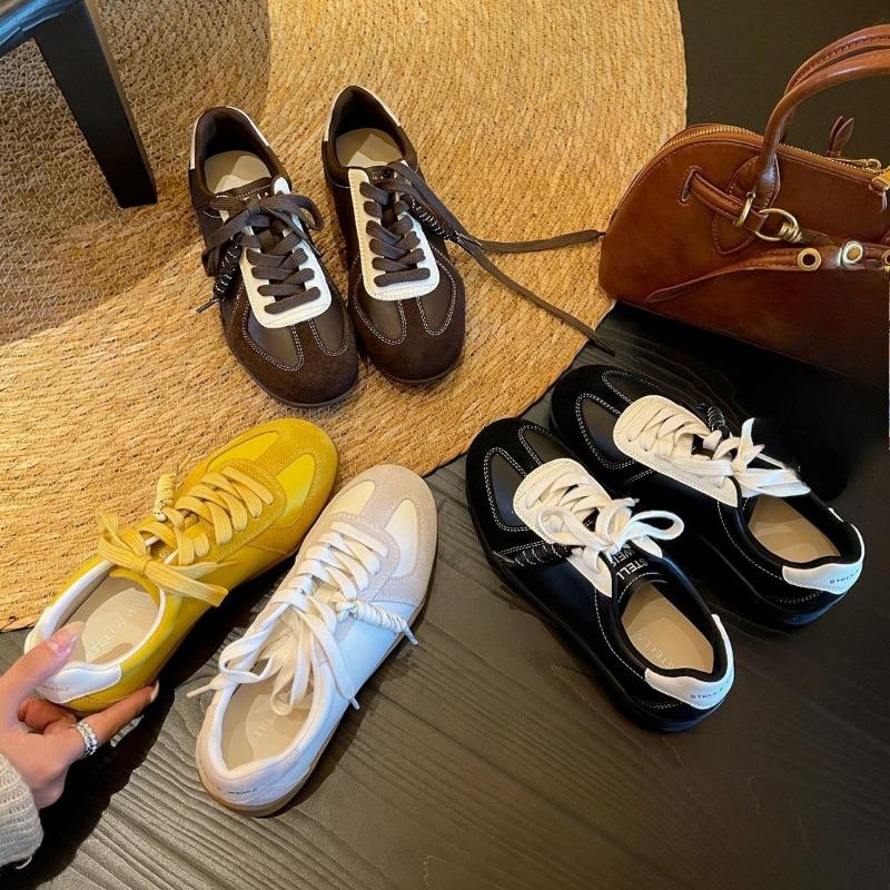 Retro Insole Height-increasing Shoes, Women's Lace-up Flat Sports Casual Board Shoes