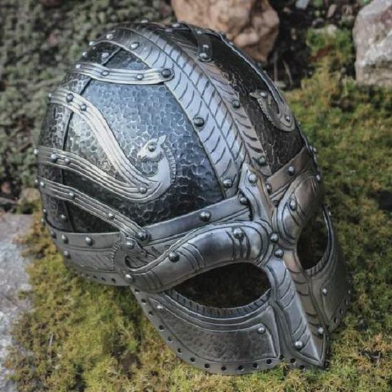 Handcrafted Viking Helmet-Norse Warrior Battle Mask-Medieval LARP Collectible Armor-Unique Gift for History Fans Cosplay-best