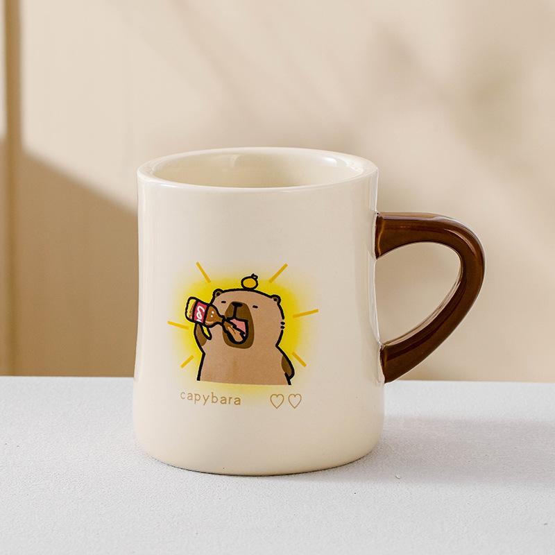 

Kapibara ceramic cup couple cute birthday gift for girlfriends modern simple creative gift mug 400ml