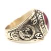 Wspaniały pierścień BALFOUR GARDENA HIGH SCHOOL 1967 college Złoty czerwony 10K męski Używany