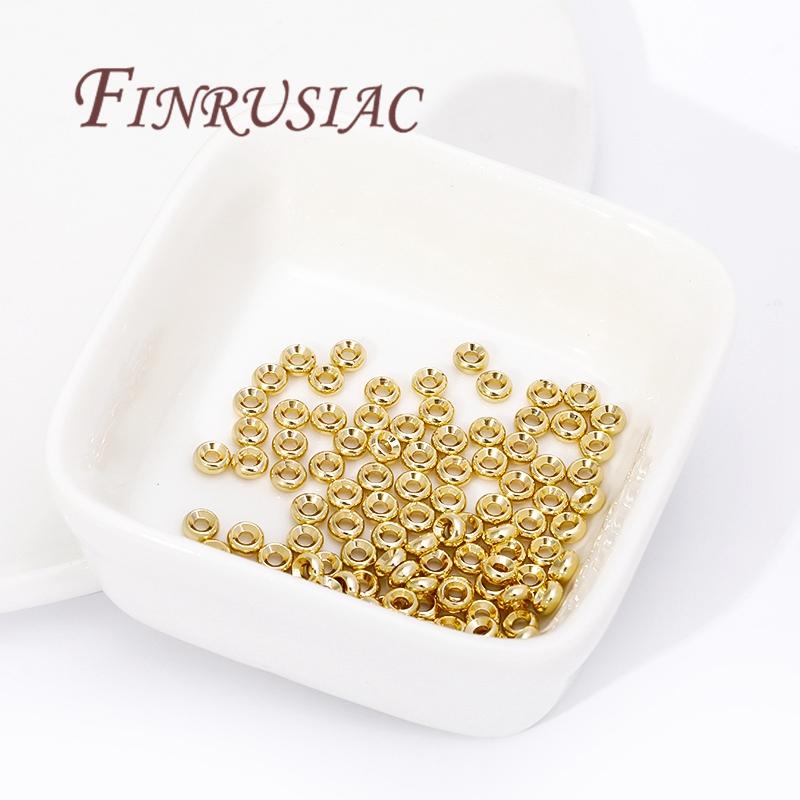 4mm 5mm 6mm 8mm Spacer Bead For Bracelets 18K Gold Plated Separator For Beads, DIY Jewelry Making Accessories