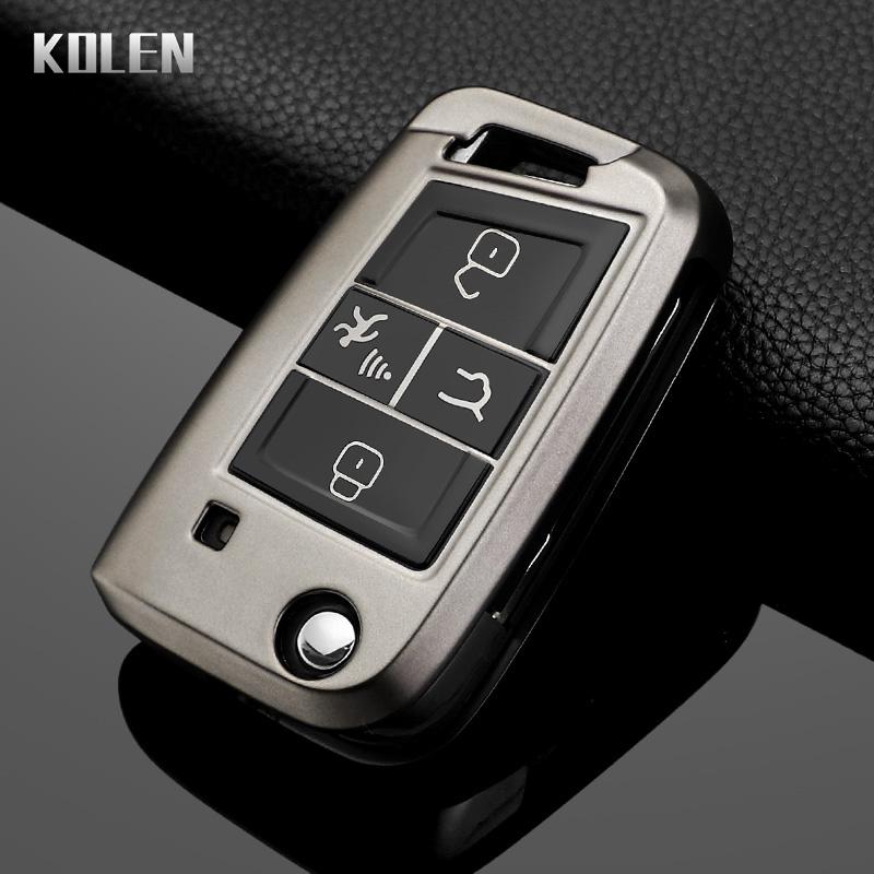 3 4 Buttons TPU Car Flip Key Case Cover Fob for VW Volkswagen Golf 7 Tiguan MK2 for SEAT Ateca Leon FR 2 Ibiza for Skoda Octavia